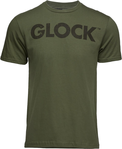 Glock Caliber Tee Military Green Ringspun Cotton Short Sleeve Large