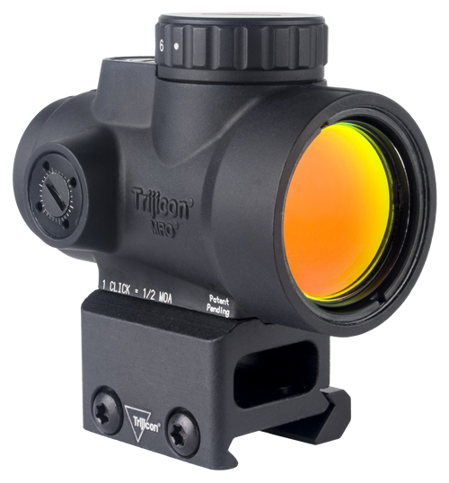 Trijicon MRO SD, Red Dot, 25mm Objective, 2 MOA Dot, Matte Finish, Black, Full Co-Witness Mount