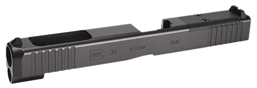GLOCK OEM MOS Slide, Fits GLOCK 34 Generation 3, Optics Ready, Includes MOS Slide with Assembled Internals, MOS Cover Plate, and Standard Sights