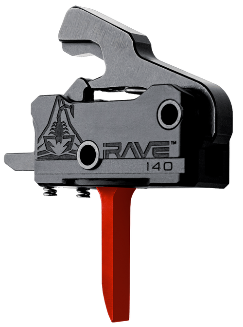 Rise Armament RA-140 Trigger Super Sporting Black/Red Flat Fits AR-Platform