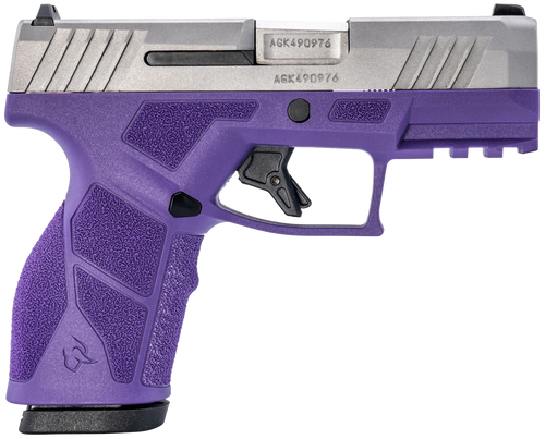 Taurus GX2 9mm,3.37" Matte Stainless Steel Barrel, Matte Serrated Stainless Steel Slide, Dark Purple Stainless Steel Frame Picatinny Rail, 13rd