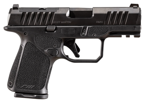 Rost Martin RM1S 9mm, 3.6" Barrel, Black, Front White Dot, Black Serrated Rear, Optics Ready, RMR Mount Plate, 15rd-12rd