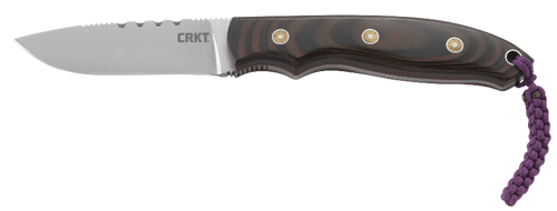 Columbia River Hunt'N Fisch, Fixed Blade Knife, 3" Blade, G10 Handle, Leather Sheath, 58-60/Satin Finish, 8Cr13MoVSteel, Plain Edge