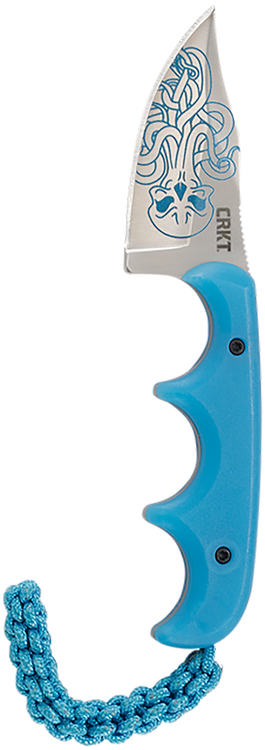 Columbia River Minimalist, Bowie, 2.125" Fixed Blade Knife, Bowie, Plain Edge, Bead Blast, Black Micarta, Zytel Sheath