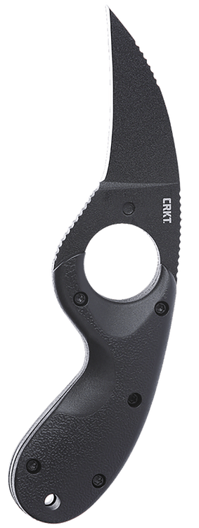 Columbia River Bear Claw, Fixed Blade Knife, Powder Coat Finish, Black, Black Glass-Reinforced Nylon Handle, Plain Edge, 2.38" Blade Length, AUS 8, Includes Thermoplastic Sheath