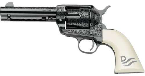 Pietta Great Western II Red River 45 Long Col, 4.75" Barrel, Ultra Ivory Engraved Grip, 6rd