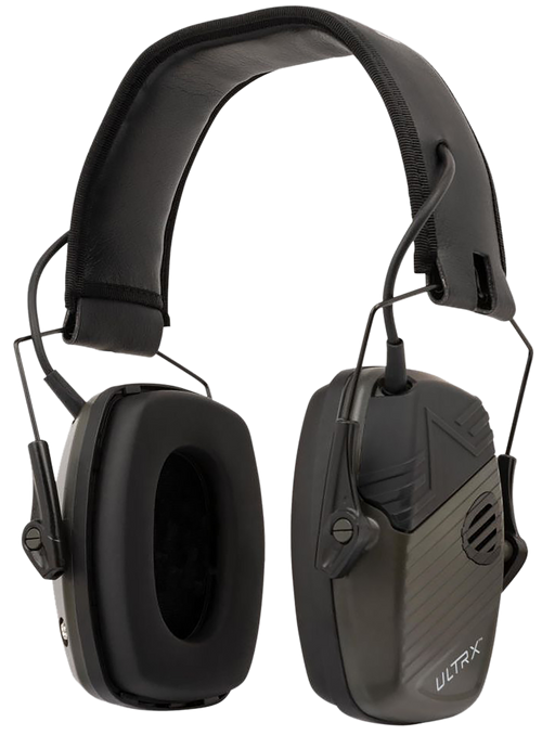 Allen ULTRX Slim Fit E-Muff, Electronic Earmuff, NRR 24dB, Olive Green