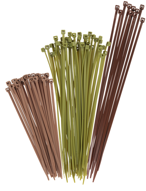 Allen Vanish Hunting Blind Cable Ties Green/Brown Nylon 100 PK