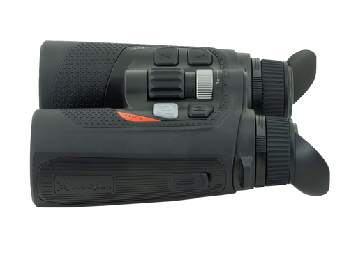 NOCPIX Quest H50R, Thermal Binocular, 4X Native Magnification, 8X Digital Zoom, 50mm Objective Lens, 1000 Yard Laser Range Finder, 12 Micron, 640x512 (60 Hz) , Matte Finish, Black
