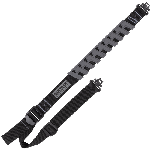 Allen TRAK Web Sling, Molded BAKTRAK Pad, Matte Finish, Black, Includes Sling Swivels