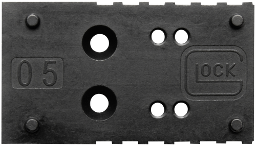 Glock MOS Plate, Size 05, Fits Docter/Meopta/Insight Footprint, For Glock MOS Gen 5 45ACP/10mm, Black