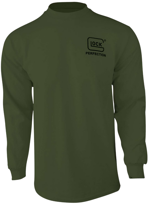 Glock Born In Austria Military Green Pre-Shrunk Cotton Long Sleeve Small