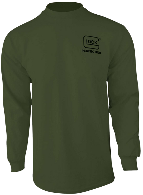 Glock Born In Austria Military Green Pre-Shrunk Cotton Long Sleeve Large