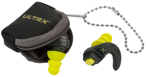 Allen ULTRX Adjustable Ear Plugs, Gray/Neon Yello, Includes Carrying Pouch