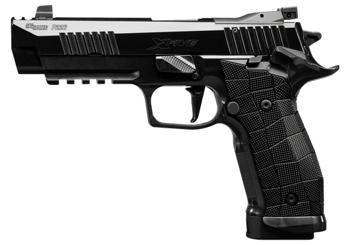 Sig P226, XFIVE Reserve, SAO 9mm, 4.4" Barrel, High Polish Finish, Optics Ready, Aluminum Grips, X-RAY3 3-Dot Tritium Sights, Compensator, 20rd, 3 mags