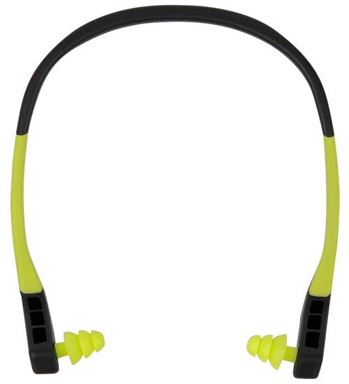 Allen ULTRX Banded Ear Plugs, NRR 22dB, Gray/Neon Yellow