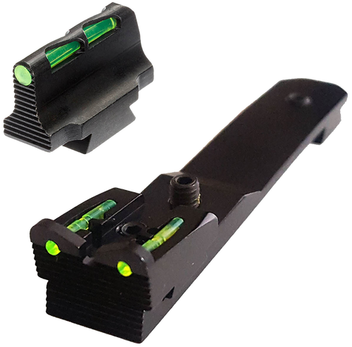 Hi-Viz Sight Set, Fiber Optic Sights, Fits Henry H009/H009AW, Fixed Sights, Green Rear, Green, Red, and White LightPipes for Front