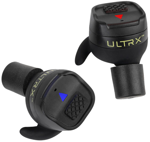 Allen ULTRX Bionic Fuse Ear Buds, Electronic Ear Plug, NRR 24dB, Bluetooth 5.3, Rechargeable, Black, Includes Charging Case, 2 Sizes of Foam and 2 Sizes of Silicone Inserts for Custom Fit