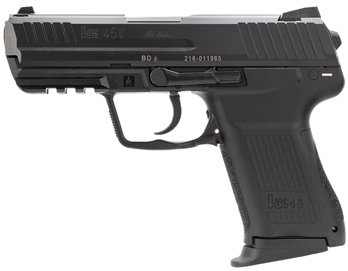 HK HK45C V7 45 ACP, 3.94" Barrel, LEM-DAO, Manual Safety, Front Night Sight, 2x8rd Mags