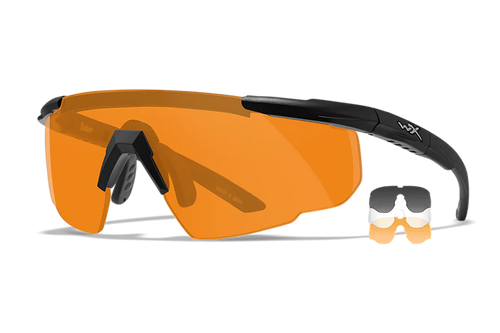 Wiley X Saber Advanced Smoke Gray/Clear/Light Rust Lens Polycarbonate Matte Black Frame