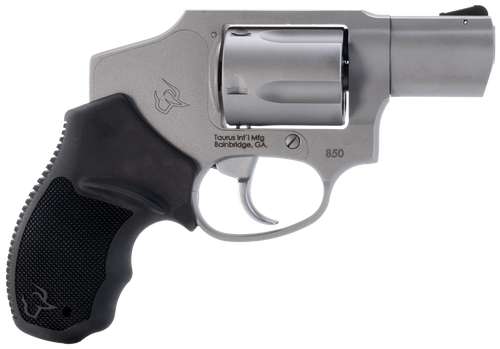 Taurus 850 Small 38 Special 5 Shot 2" Matte Stainless Steel Barrel & Cylinder, Matte Stainless Steel Frame, Black Rubber Grip, Transfer Bar Safety, Concealed Hammer
