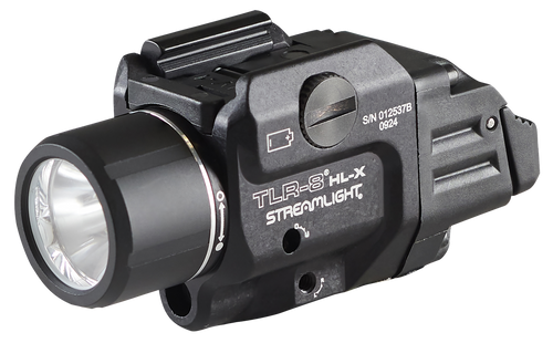 Streamlight TLR-8 HL-X, Weaponlight with Red Laser, 1,000 Lumens, Black, Includes High/Low Paddle Switches, Key Kit, Multi-Tool, (1) SL-B9 Rechargeable Battery Pack, and USB-C Cord