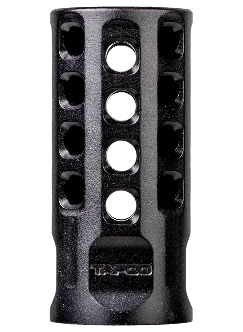 Tapco Muzzle Brake Black Anodized Aluminum 1/2"x28 Threads 2" OAL .920" Diameter 22 LR