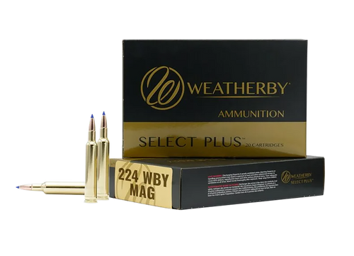 Weatherby 224 Weatherby Mag 50gr, Hornady V-Max, 20rd Box