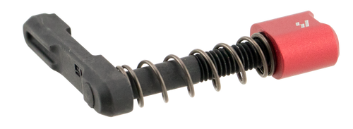 Strike Magazine Catch made of Black Steel with Red 6061-T6 Aluminum Release Button for AR-Platform