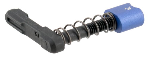 Strike Magazine Catch Magazine Catch made of Black Steel with Blue 6061-T6 Aluminum Release Button for AR-Platform