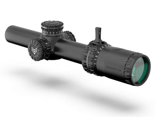 Swampfox Optics Arrowhead Black 1-10x 24mm 30mm Tube Guerrilla Dot BDC Reticle