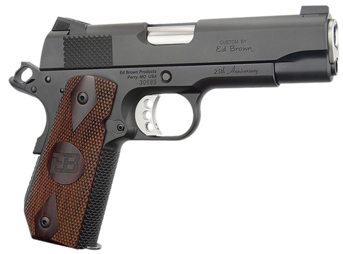 Ed Brown Kobra Carry 1911 45ACP, 4.25" Barrel, Commander Size, Bobtail Frame, Front Night Sight, Cocobolo Grips, Matte Black, 2x7rd Mags