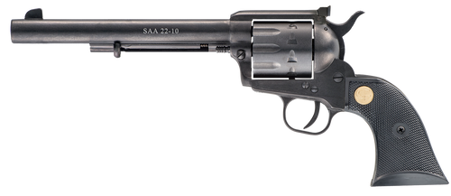 Chiappa Firearms SAA 1873 22 LR, 7.5" Barrel, Blued, Black Grip, Exposed Hammer, 10rd