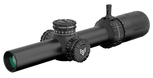Swampfox Optics Arrowhead Black 1-6x24mm 30mm Tube Guerrilla Dot MIL Green Reticle