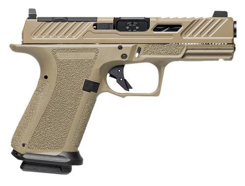 Shadow Systems MR920 Elite MA 9mm, 4" Spiral Fluted Barrel, Elite Slide, FDE Frame, Optics Ready, Flat Face Trigger, Night Sights, 2x10rd Mags