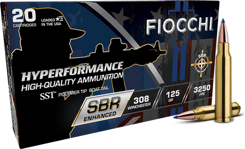Fiocchi Hyperformance 308 Win 125gr, Super Shock Tip, 20rd Box