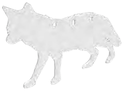 Birchwood Casey AR500 Gong, Coyote Silhouette Target, 3/8", 3-Hole, White