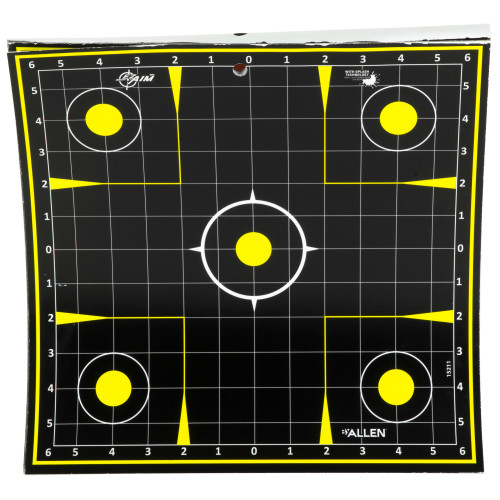 Allen EZ AIM Adhesive, Sight Grid, 12.5", 30 Pack, Black/Chartreuse
