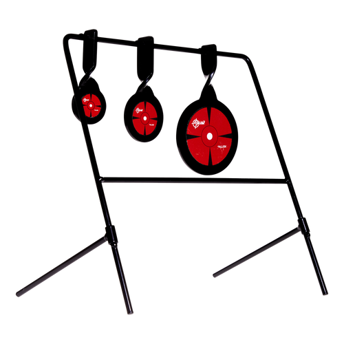 Allen EZ Aim Triple Deflector Spinner Target System Rimfire/Air Gun Black Paddle Red Target Steel