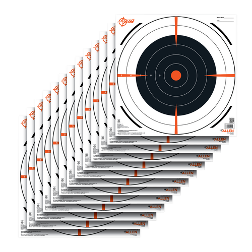 EZ-Aim High-Quality Bullseye Hanging Paper 12" x 12" Black/White 13 Per Pkg