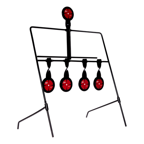 EZ-Aim EZ-Aim Deflector Rimfire/Air Gun Spinner Black Paddle Red Target Steel 4 Per Package Resetting