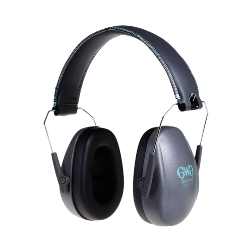 Allen Girls With Guns Assure Low-Profile Muff 23 dB Over the Head Gray Foam Ear Cups with Padded Black Headband for Women