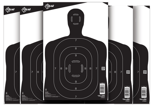 Allen EZ AIM Adhesive, Bullseye, 12"x18" Square, 25 Pack, Black/White