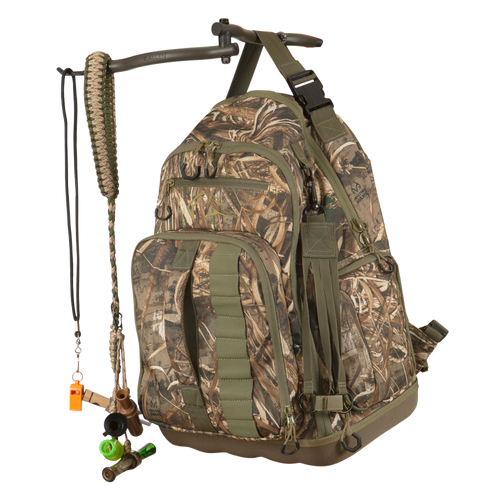 Punisher Gear-Fit Pursuit Waterfowl Multi-Function Pack with Water Resistant Base, Organizer Sleeve, Shell Loops, Pockets, Two Game Straps & Realtree Max-5 Finish with Tricot Lining
