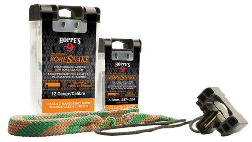 Hoppe's BoreSnake Den with Bronze Bristles, Pull Handle Lid & Large 160X Tai Surface Area for 204 Caliber Rifles