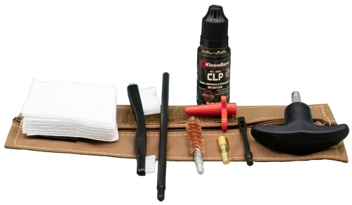 Kleen-Bore Compact Military/LE 9mm Handgun Tactical Kit, Cleaning Kit, Fits 9mm, Coyote Case