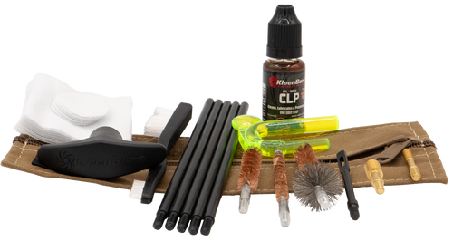 Kleen-Bore Compact Military/LE Tactical Kit, Cleaning Kit, Fits 9mm/556, Coyote Case