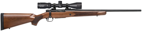 Mossberg Patriot Optic Full Size 350 Legend 4rd,22" Matte Blued Fluted Threaded Barrel, Matte Blued Drilled & Tapped Receiver, Walnut Fixed Stock, Vortex Crossfire II 3-9x40mm Scope