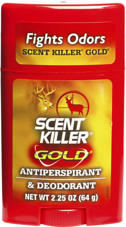 Wildlife Research Scent Killer Gold Antiperspirant & Deodorant Odor Eliminator Odorless Scent 2.25 oz Stick