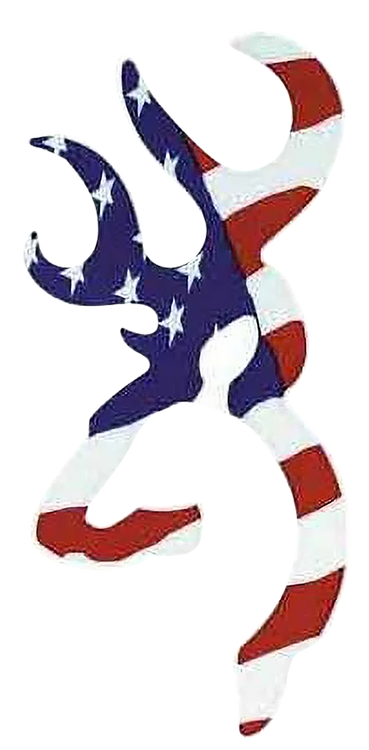 Browning Buckmark Decal Red/White/Blue Vinyl Sticker 6"